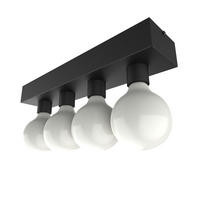 DECKENLEUCHTE Boston XL - Schwarz, Metall (10/45/7.5cm) - Lumicom