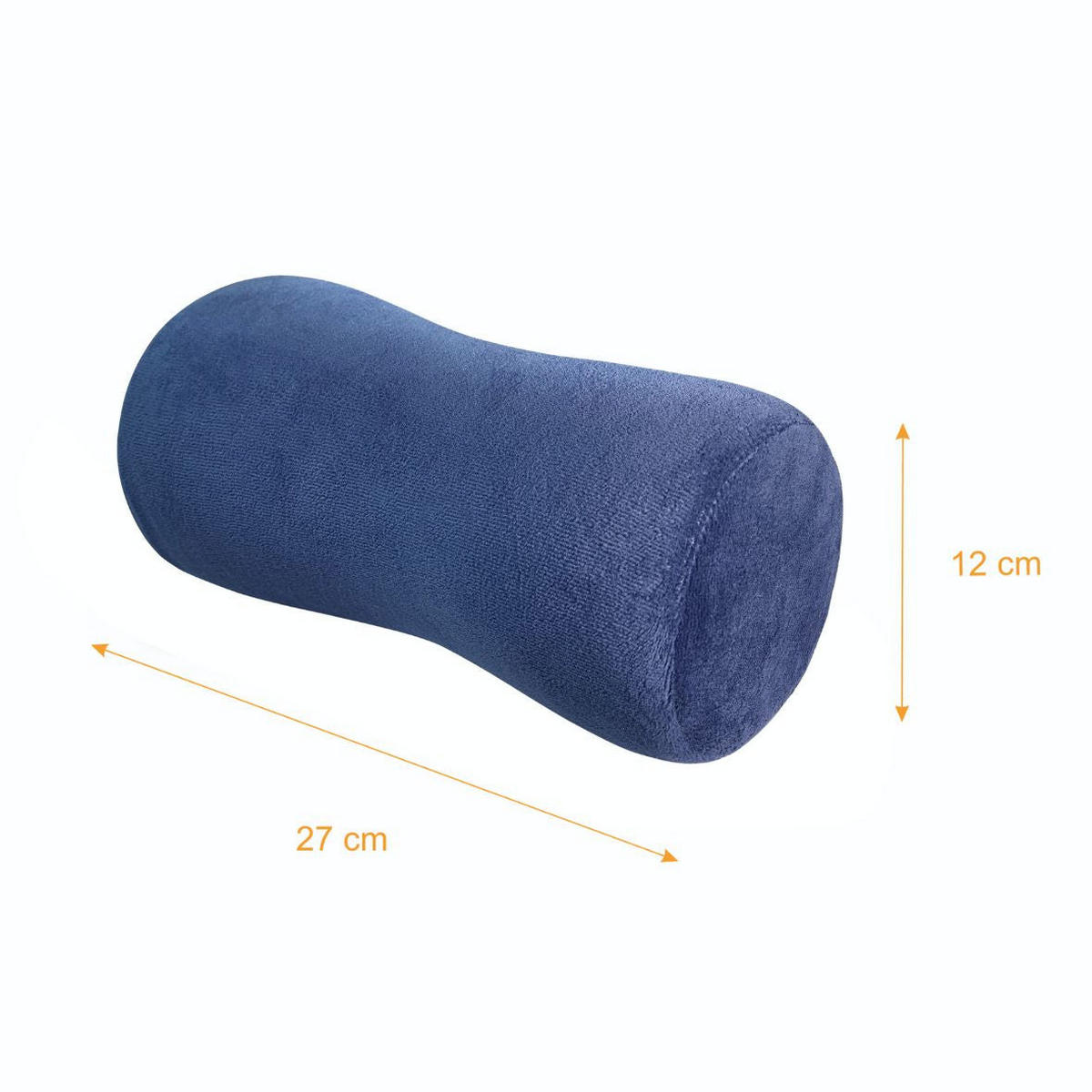 NACKENSTÜTZKISSEN, ERGONOMISCH - Blau, Textil (12/27cm) - INPHYSIO
