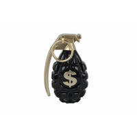 SKULPTUR Gold 15/25 cm - Goldfarben/Schwarz, Stein (1.2/25/13cm) - KUNSTLOFT