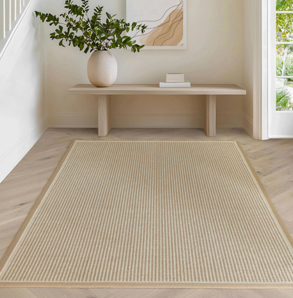 TEPPICH modern Wohn-/Schlafzimmer Wolle & Naturfaser ROKA Beige 120x170 cm - Beige, Naturmaterialien (120/170cm) - Novatrend
