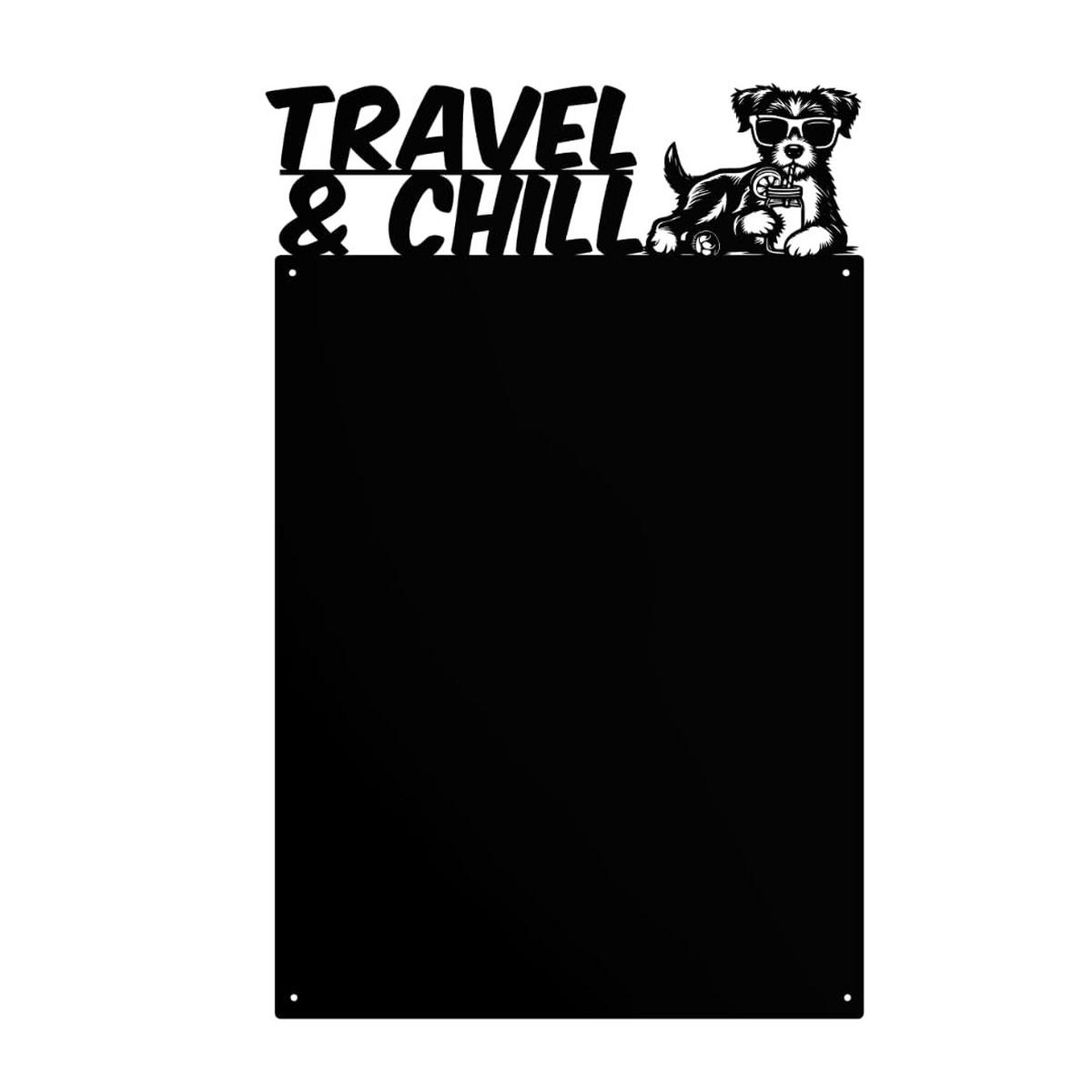 MAGNETTAFEL Mischling Schwarz 50x80 cm - Schwarz, Metall (50/80/0.7cm) - ANWICAR