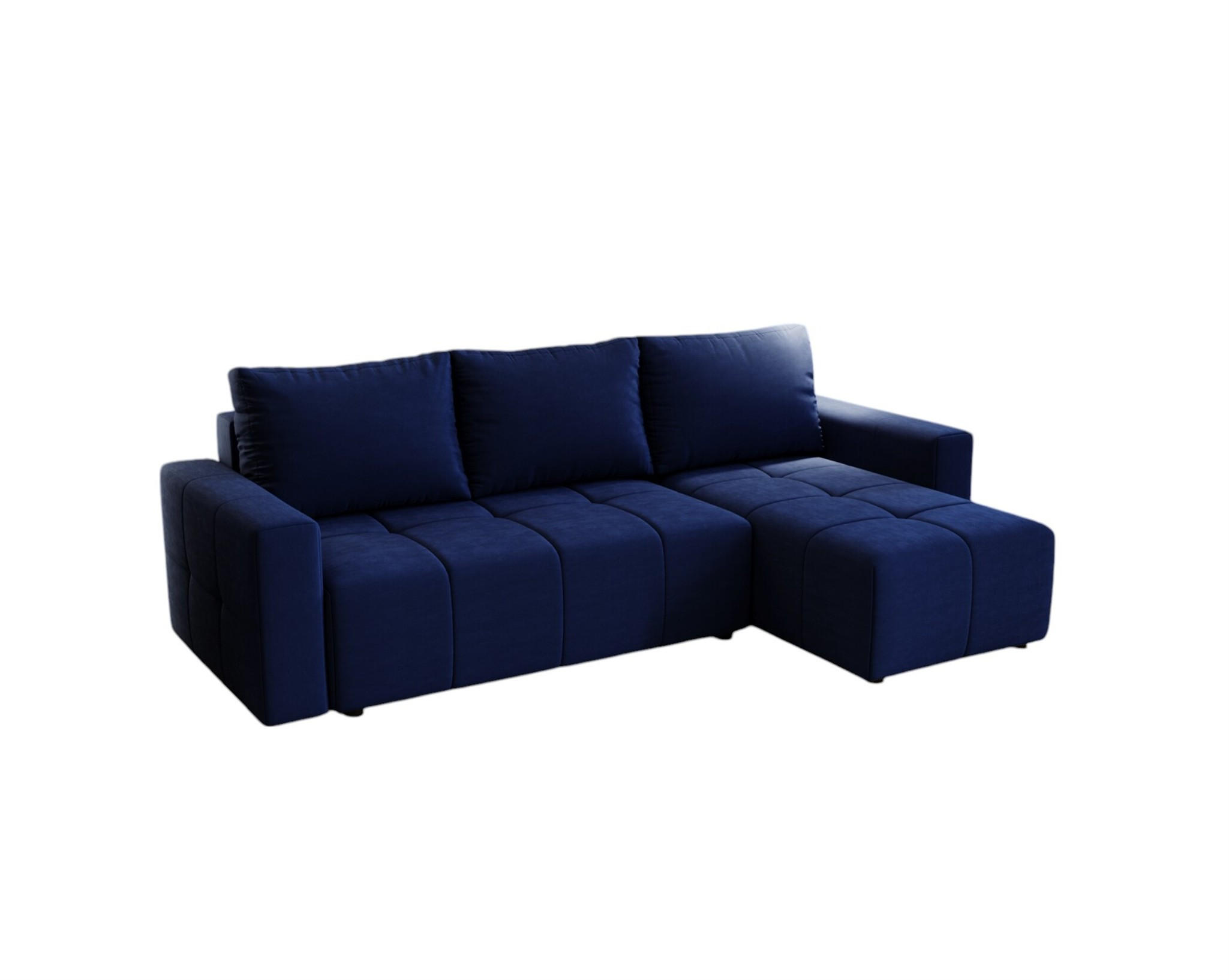 ECKSOFA Noha In Kronos - Dunkelblau, Holzwerkstoff/Textil (231/142cm) - Fun Möbel