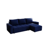 ECKSOFA Noha In Kronos - Dunkelblau, Holzwerkstoff/Textil (231/142cm) - Fun Möbel