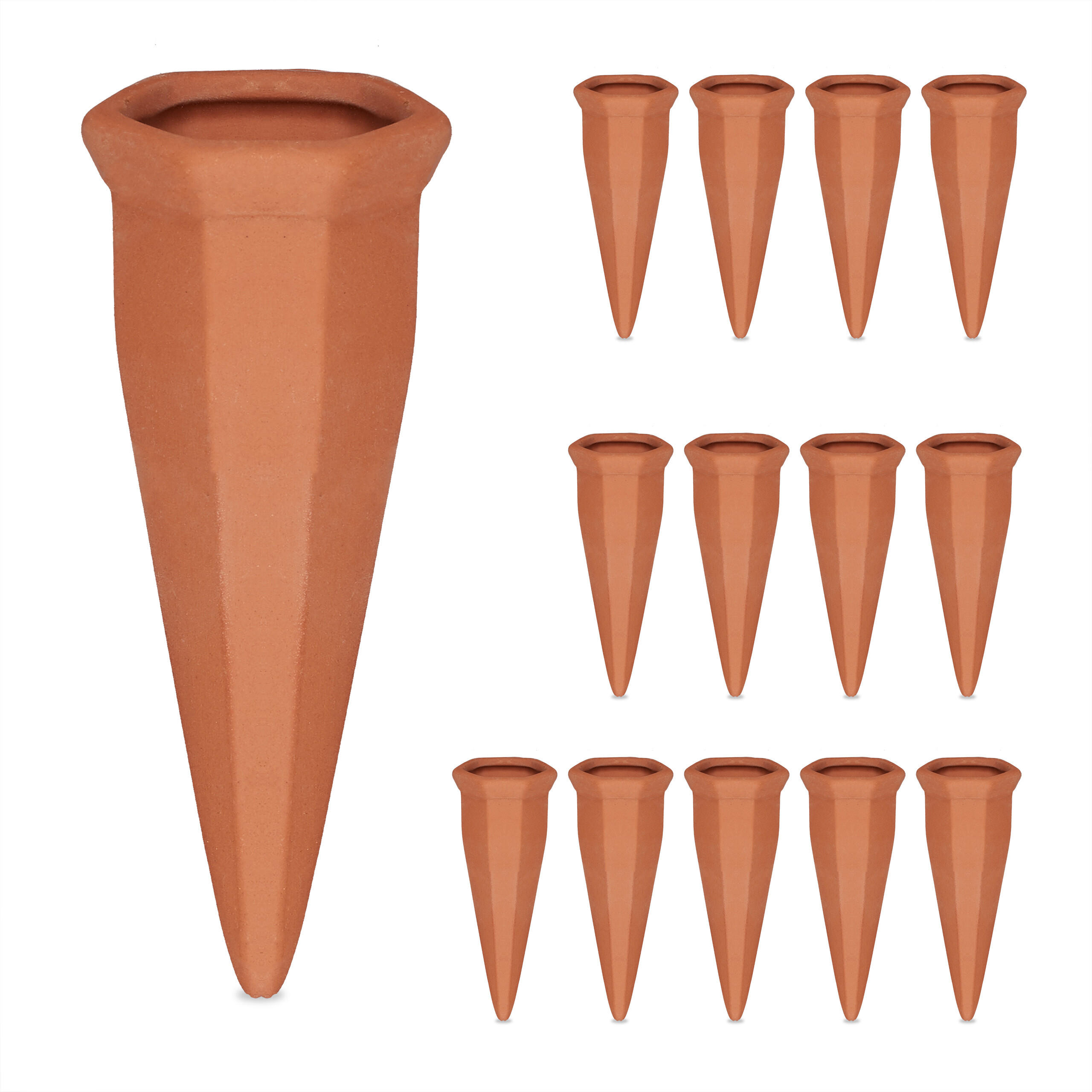 14XTONKEGEL - Hellbraun, Keramik (5/13/4.5cm) - Relaxdays