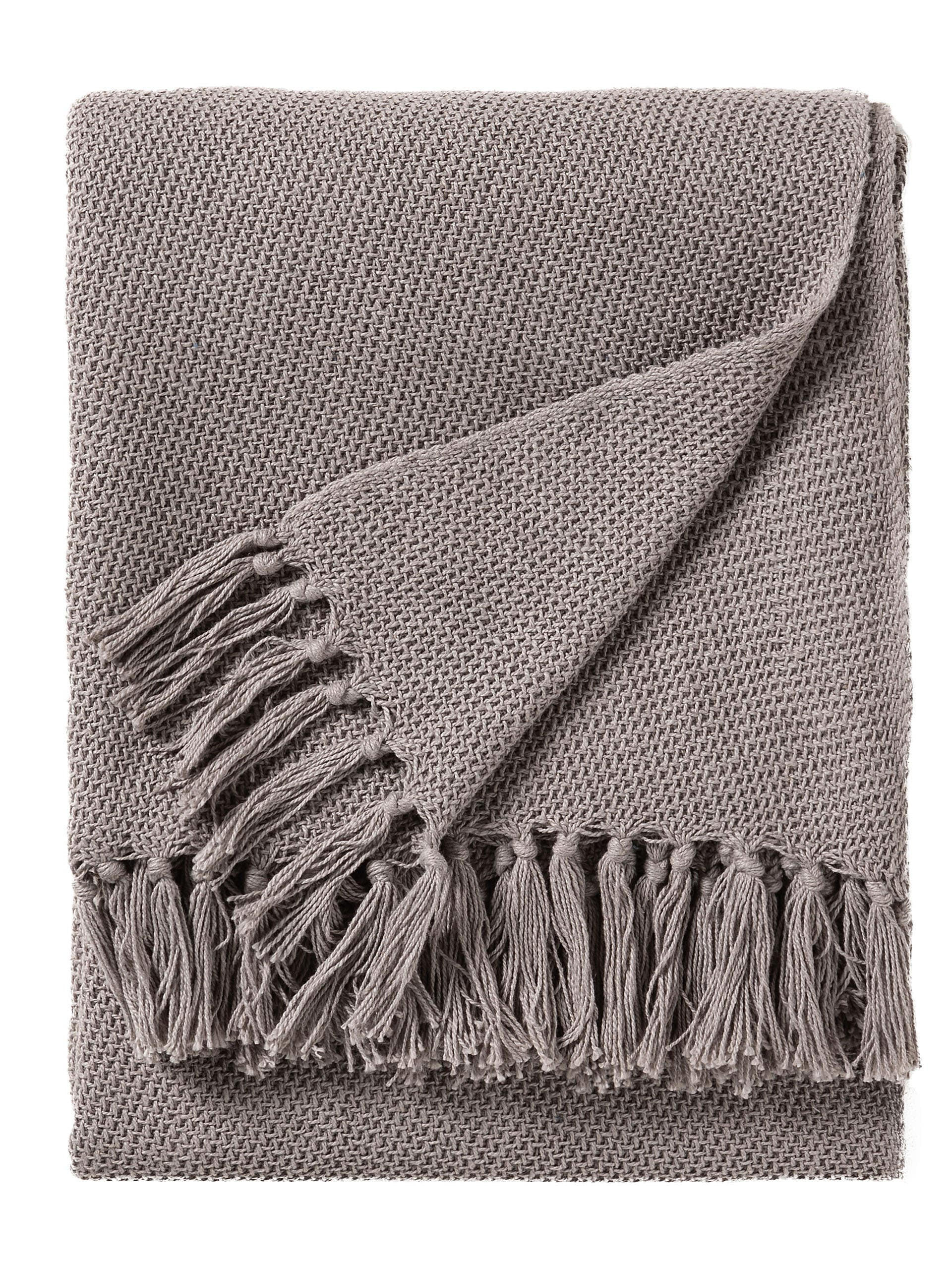 BAUMWOLLDECKE Ezra Grau 125x150 cm - Grau, Textil (125/150cm) - benuta Nest
