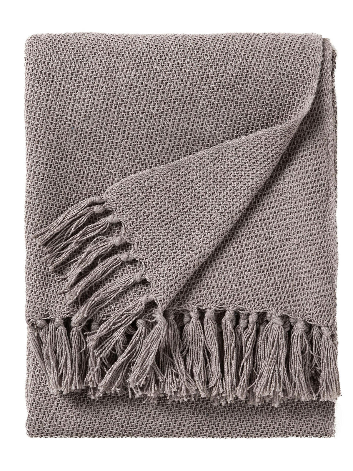 BAUMWOLLDECKE Ezra Grau 125x150 cm - Grau, Textil (125/150cm) - benuta Nest