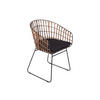 ESSZIMMERSTUHL LIMA - Nussbaumfarben/Schwarz, Naturmaterialien/Metall (45/80/45cm) - SAM