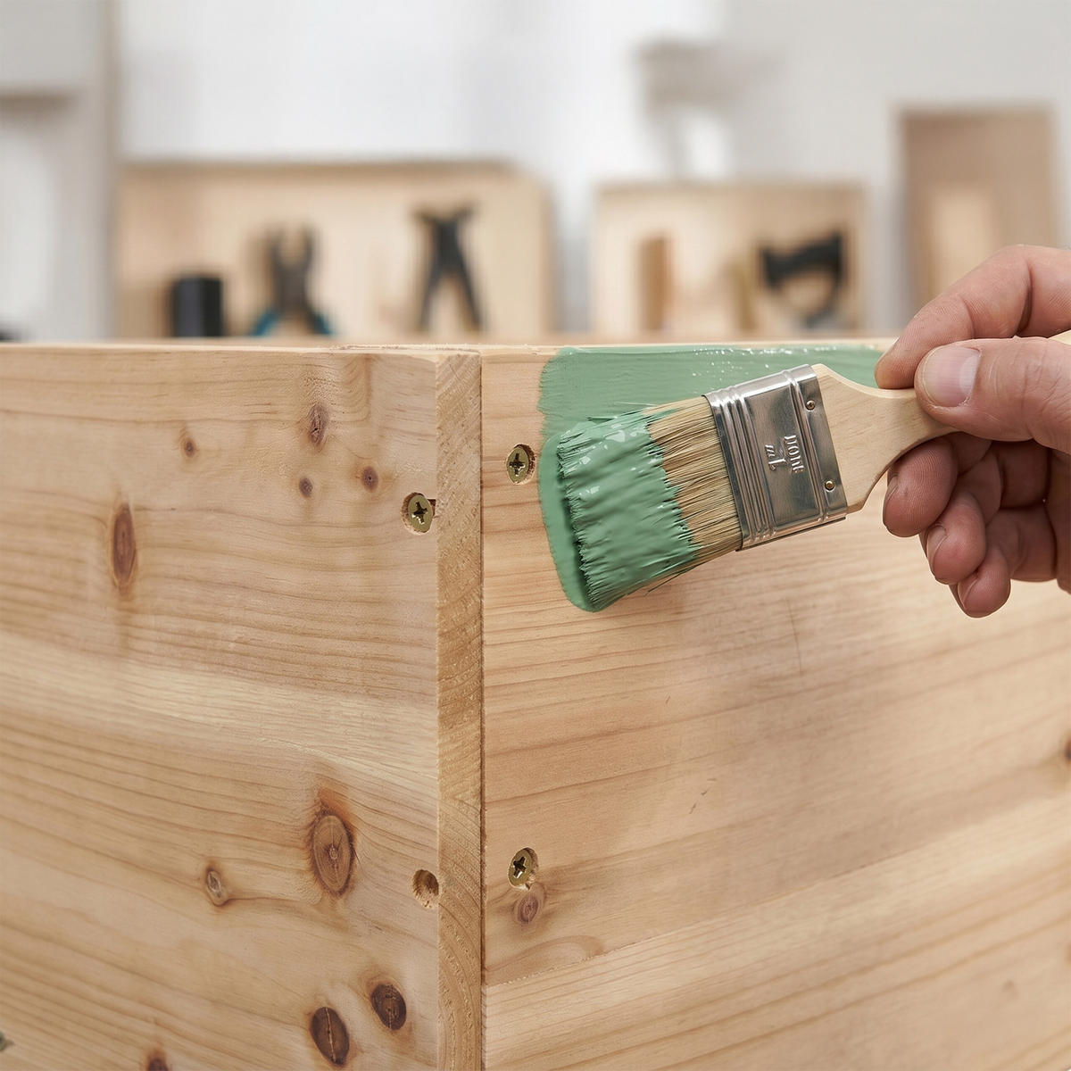 BLUMENKASTEN - Hellbraun, Holz (109/135/62cm) - Relaxdays