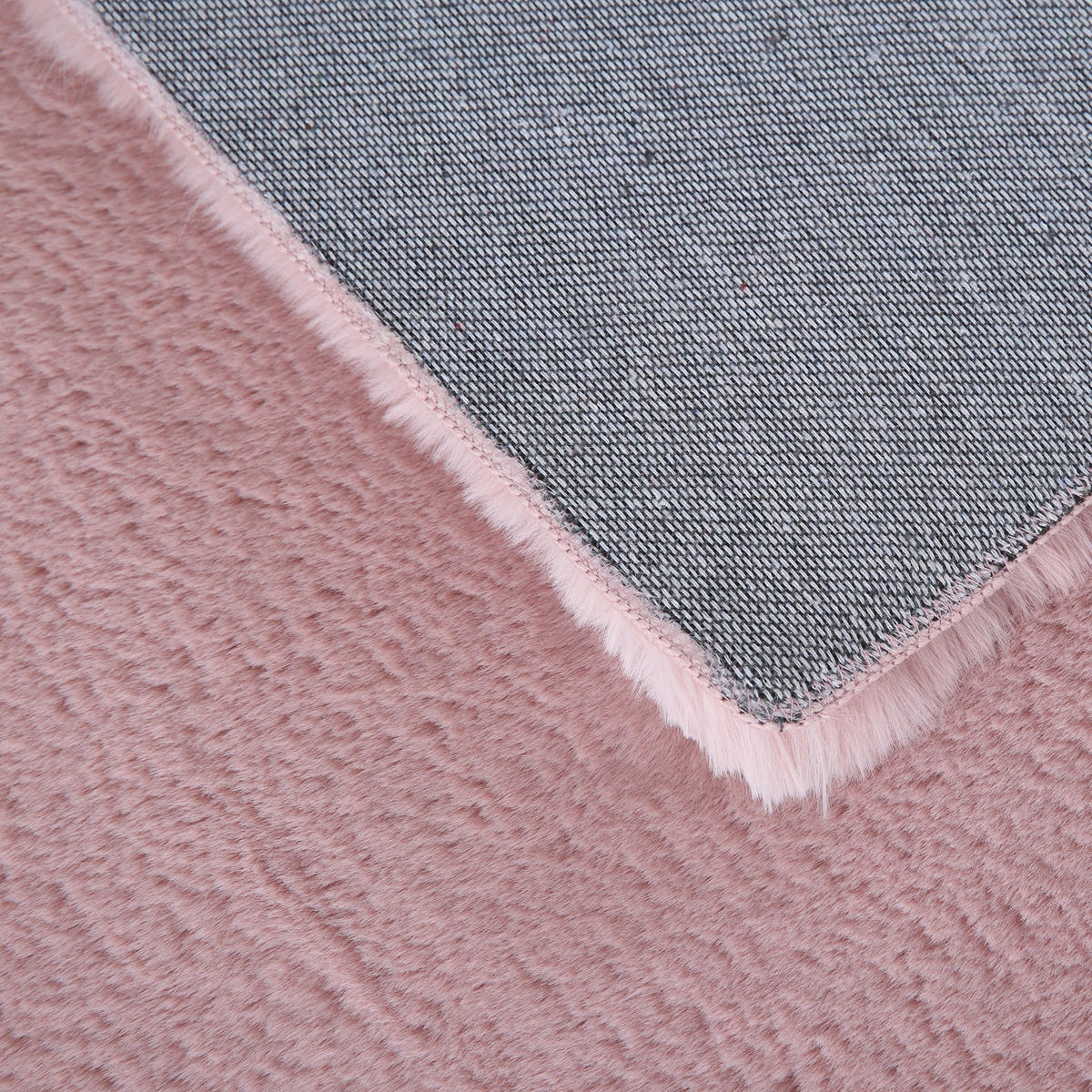 TEPPICH Waschbar Uni Modern Schlafzimmer Strapazierfähig Rund Rosa 200x200 cm OEKO-TEX Flur – NECKAR - Rosa, Textil (200/200cm) - KADIMA DESIGN