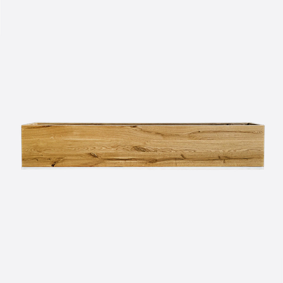 HOLZBLUMENTOPF auf metallischen Beinen 150 cm - Eichefarben, Holz (150/90/25cm) - Rawood Furniture