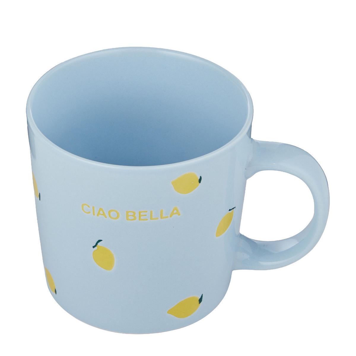 TASSE (6er-Set) Good Vibes Ciao Bella - Hellblau, Keramik (0.4L) - Butlers