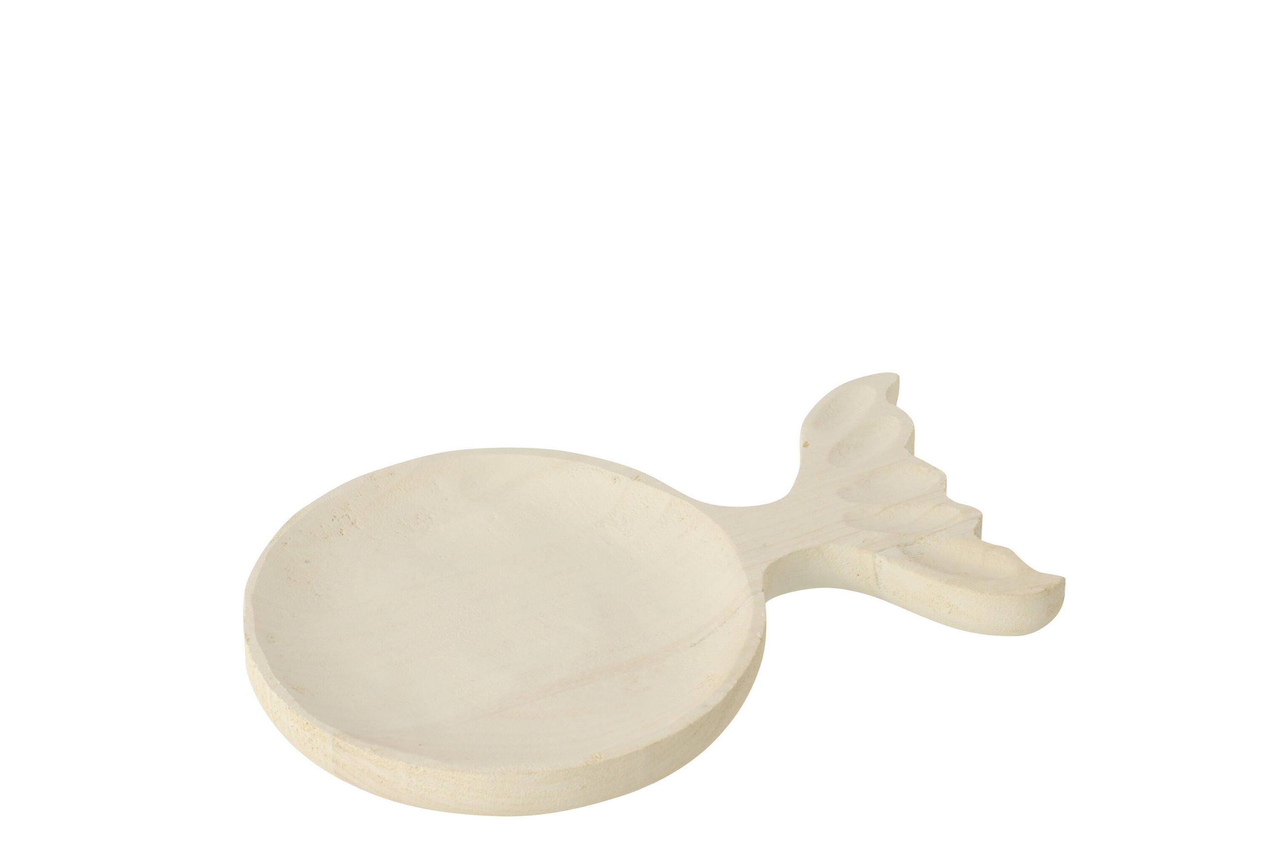DEKORATIVES TABLETT FISCHSCHWANZ - Weiß, Holz (3/29cm) - J-Line