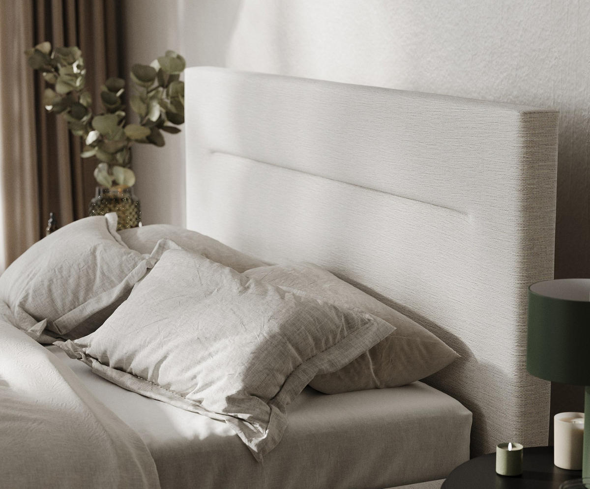 POLSTERBETT Liline 160/200 cm Beige im Inari Stoff - Beige/Schwarz, Holz/Holzwerkstoff (160/200cm) - AltaBeds