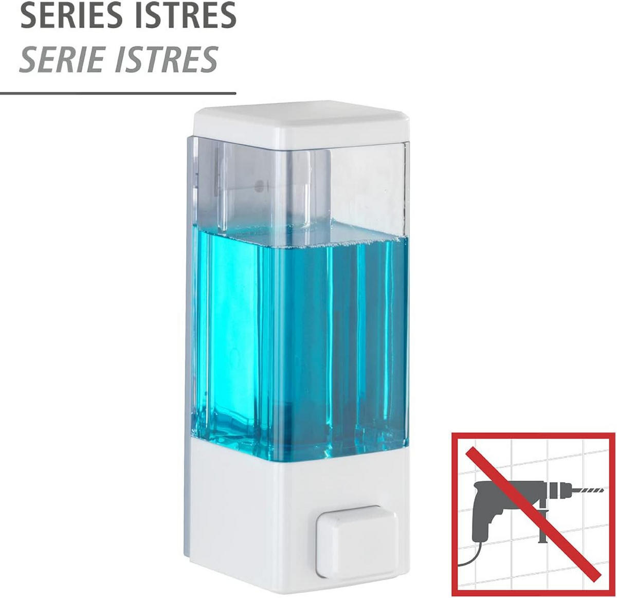 SEIFENSPENDER , und Wasserspender, hygienischer Wandspender - Weiß, Kunststoff (7.5/18.3/5.8cm) - BELZ