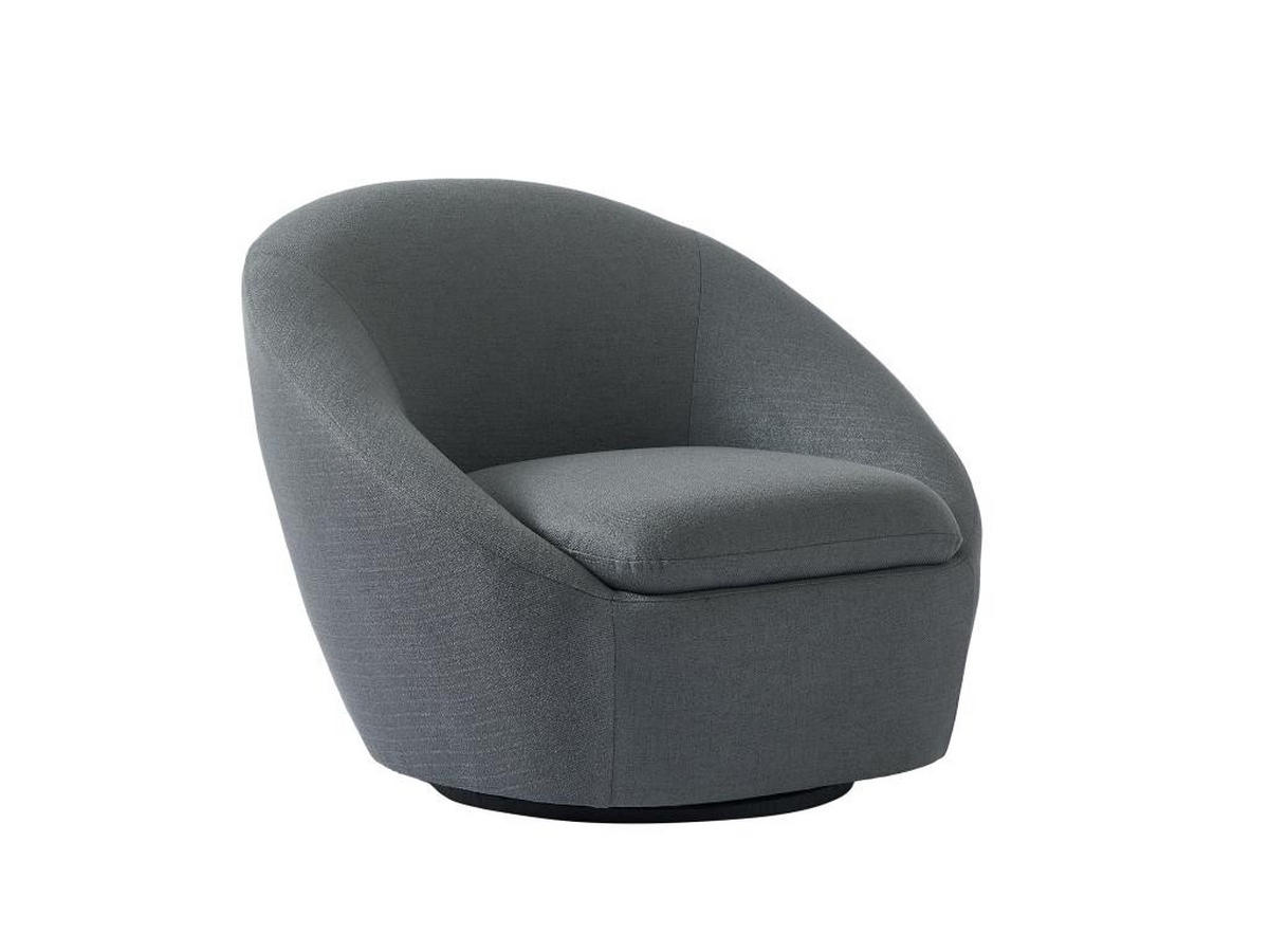 DREHSESSEL - Stoff - Grau - LACARA II - Grau, Textil (78/70/88cm) - Vente-Unique