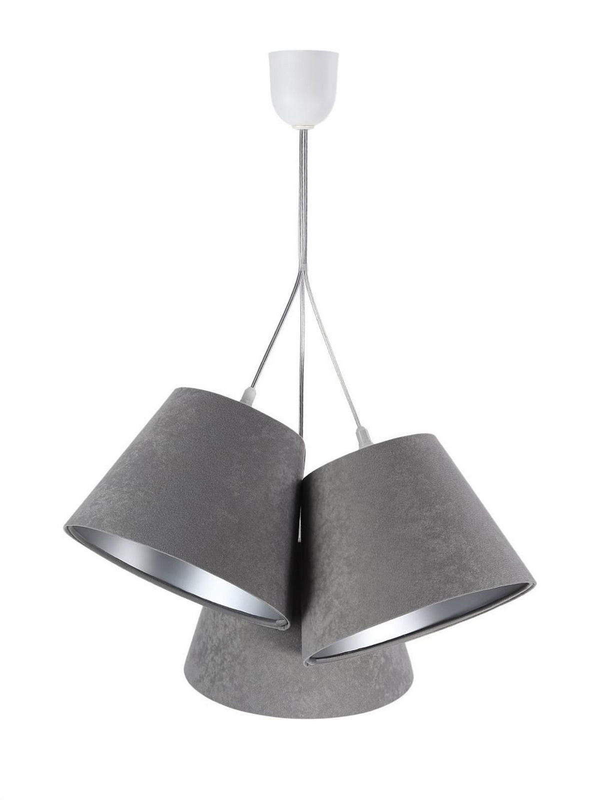 HÄNGELEUCHTE Grau 26/19 cm - Silberfarben, Kunststoff (26/0.8/19cm) - ONZENO