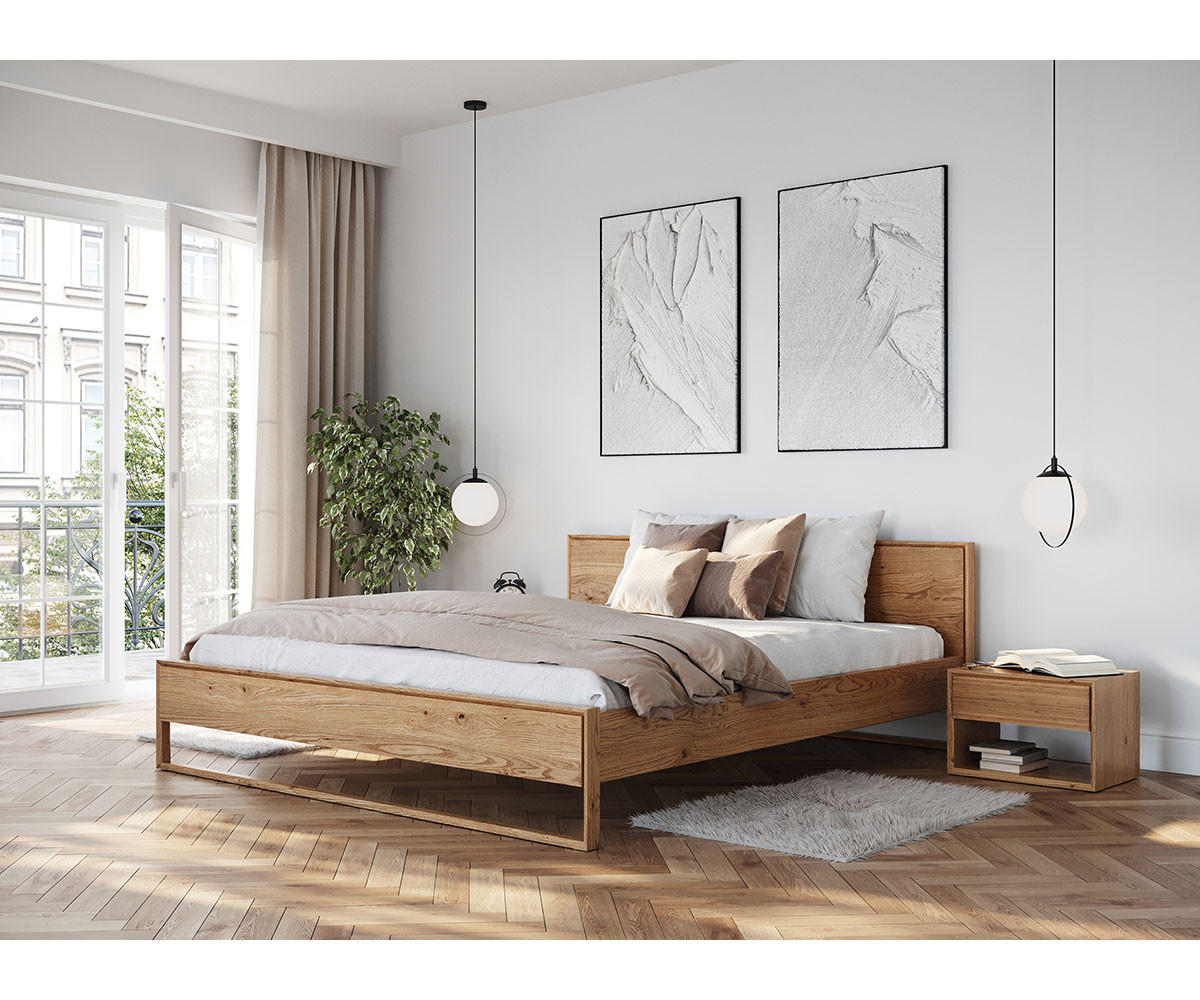 2ER-SET NACHTKONSOLE Adria Wildeiche Natur 50 / 35 / 35cm - Eichefarben, Holz (50/35/35cm) - Feldmann-Wohnen