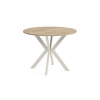 ESSTISCH EVO - Kaschmir/Sonoma Eiche, Holzwerkstoff/Metall (90/90/76cm) - Meblini