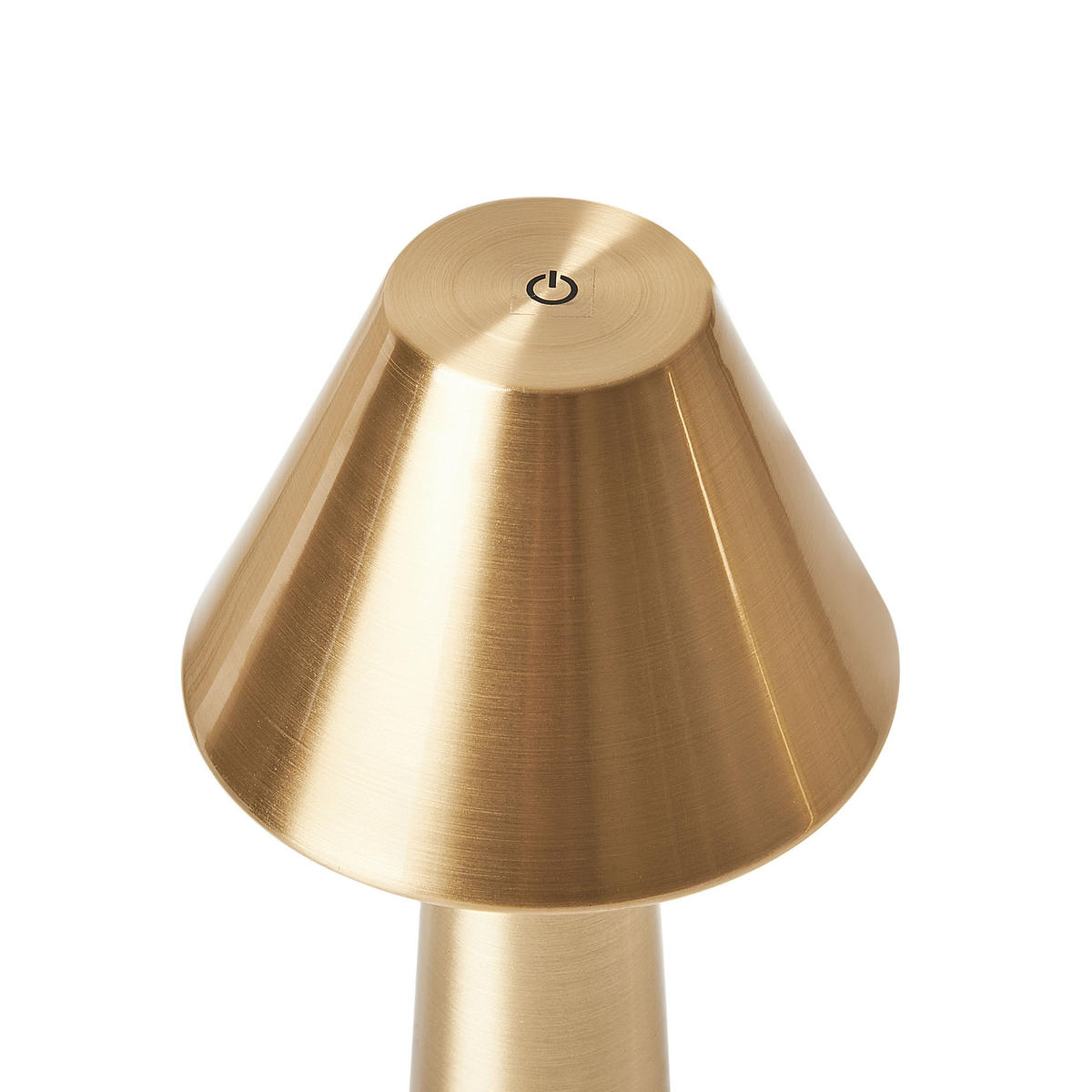 KABELLOSE LED Tischlampe 2er Set mit Dimmer Metall Gold Joanes - Goldfarben, Metall (9/9/24cm) - Beliani
