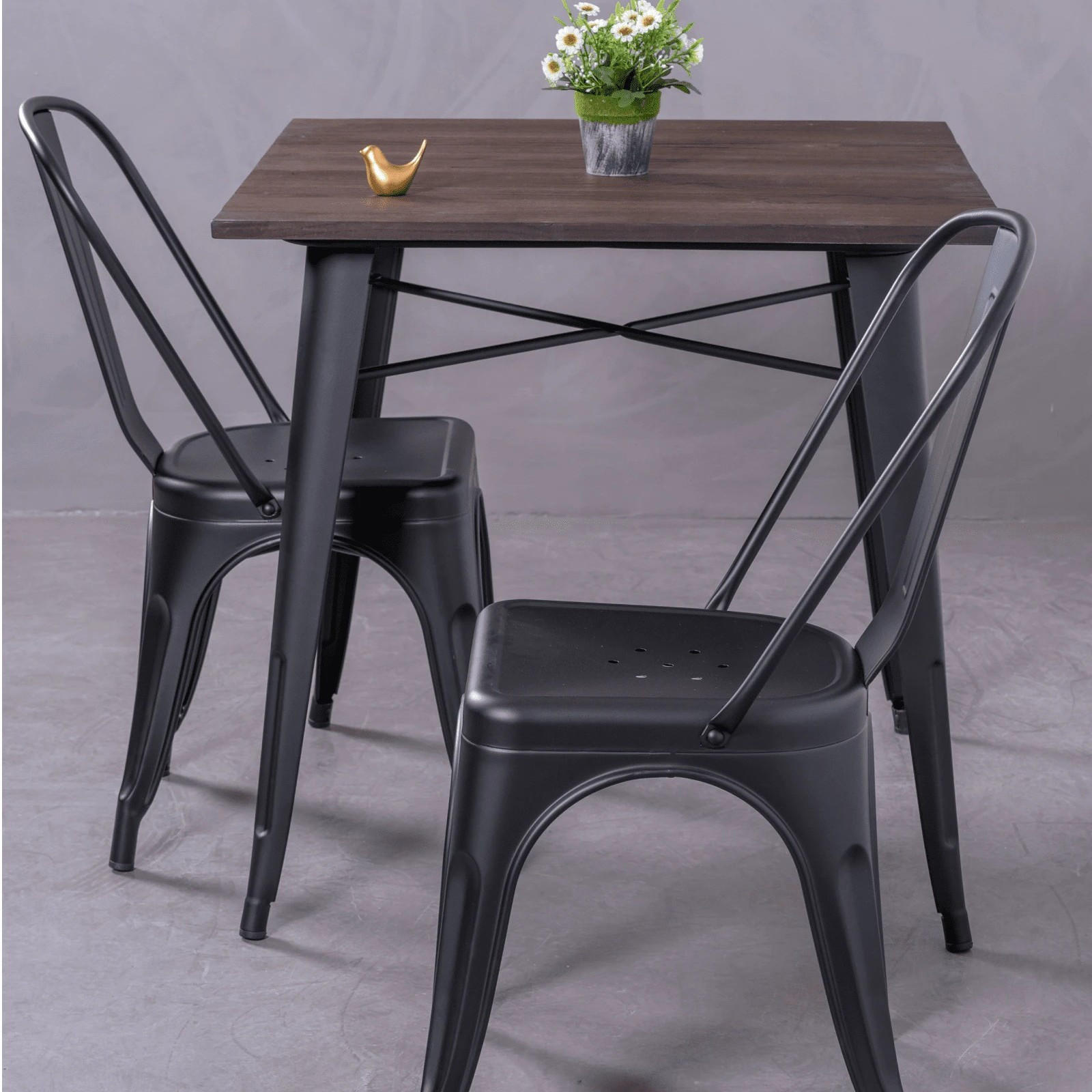 STAHLSTUHL Metall Schwarz - Schwarz, Metall (44/85/55cm) - Nest Dream