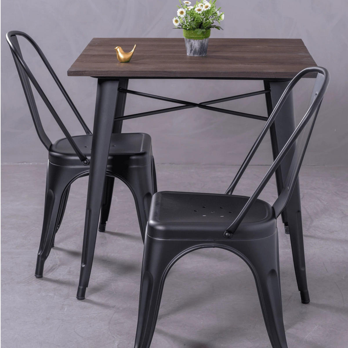 STAHLSTUHL Metall Schwarz - Schwarz, Metall (44/85/55cm) - Nest Dream