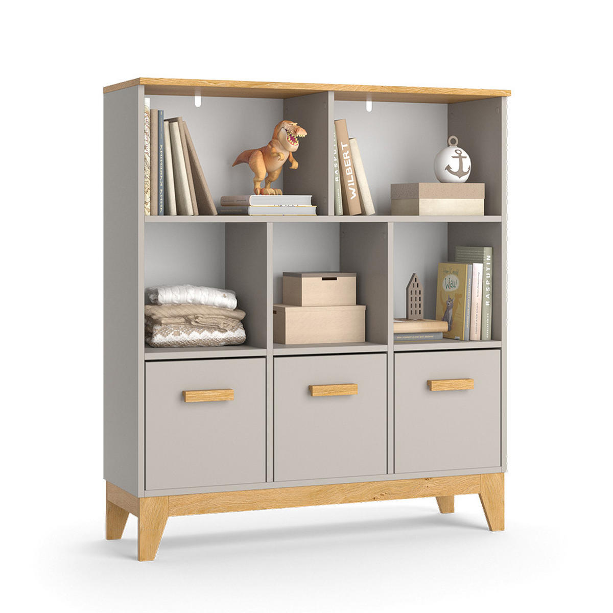 KINDERREGAL Malia Cashmere-Eiche 98.4 x 113.4 cm - Kaschmir, Holzwerkstoff (98.4/113.4/32.6cm) - VitaliSpa
