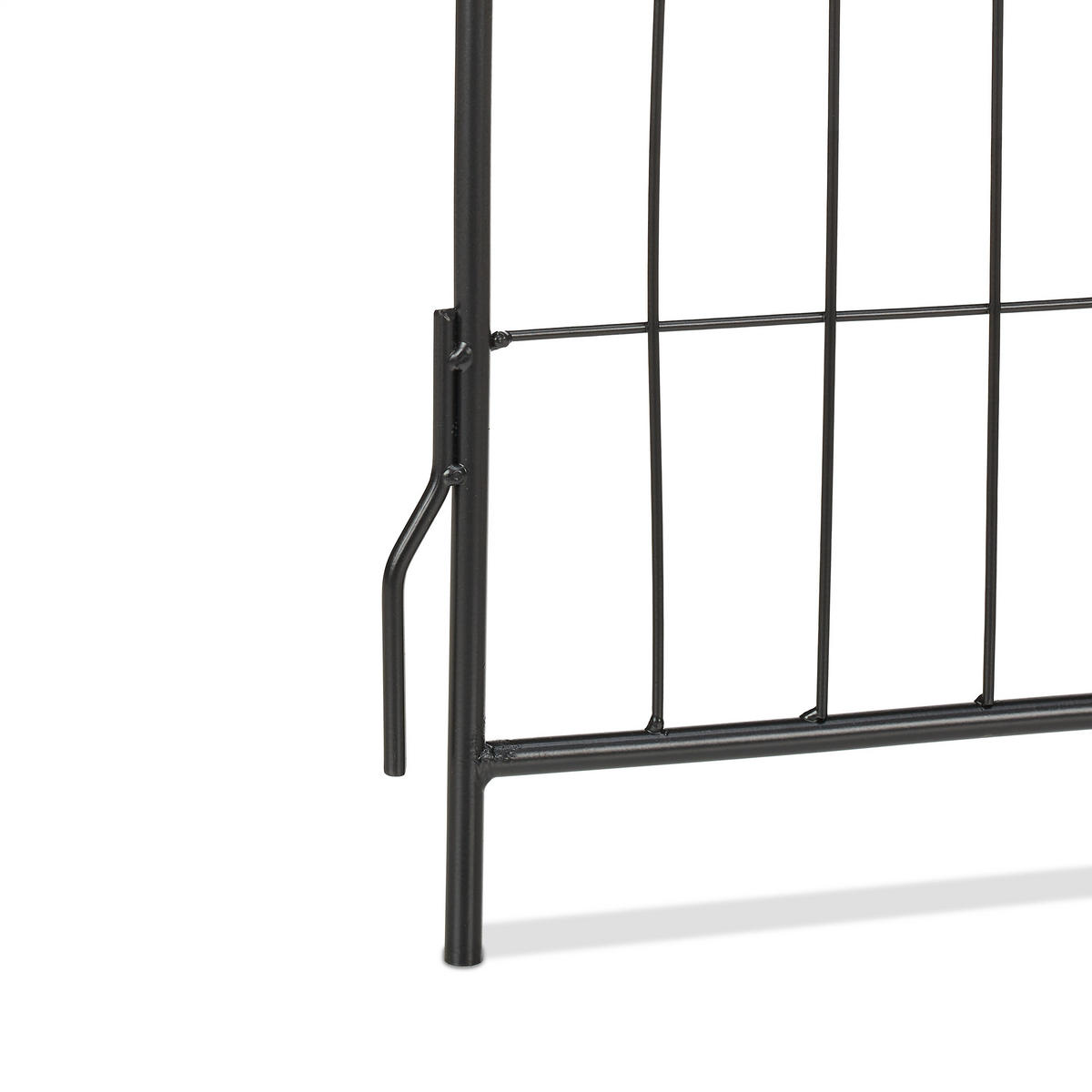 4XGARTENZAUN - Schwarz, Metall (375/112/1cm) - Relaxdays