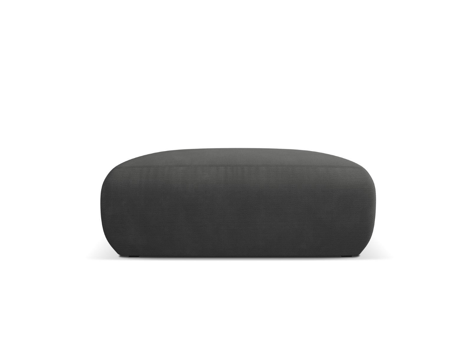 POUF Molino aus strukturiertem Stoff dunkelgrau - Dunkelgrau, Textil (100/36/100cm) - Micadoni