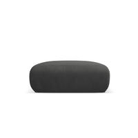 POUF Molino aus strukturiertem Stoff dunkelgrau - Dunkelgrau, Textil (100/36/100cm) - Micadoni