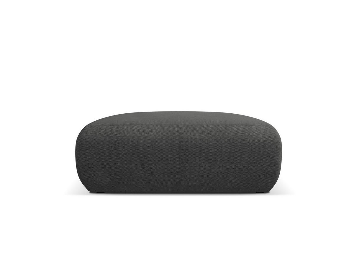 POUF Molino aus strukturiertem Stoff dunkelgrau - Dunkelgrau, Textil (100/36/100cm) - Micadoni