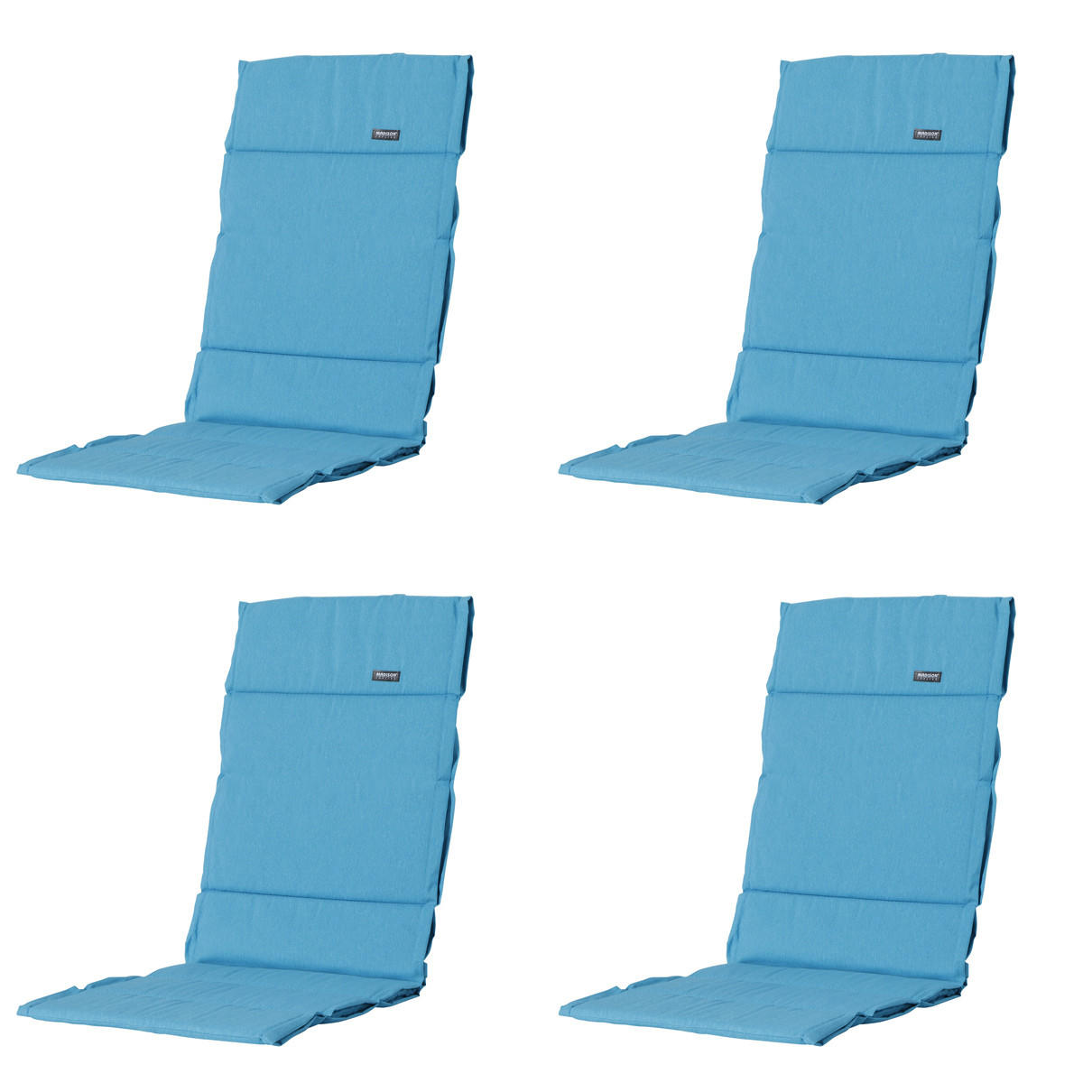GARTENSTUHLKISSEN Panama 125/50 cm 4er-Set - Blau, Textil (50/3/125cm) - Madison