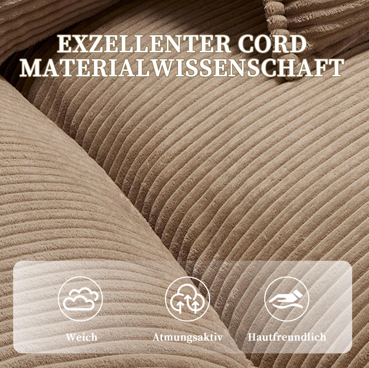 2-SITZER Sofa Samt mit ultratiefem Sitz 224/81/81 cm Sandfarben - Sandfarben, Textil (81/224/81cm) - Redom