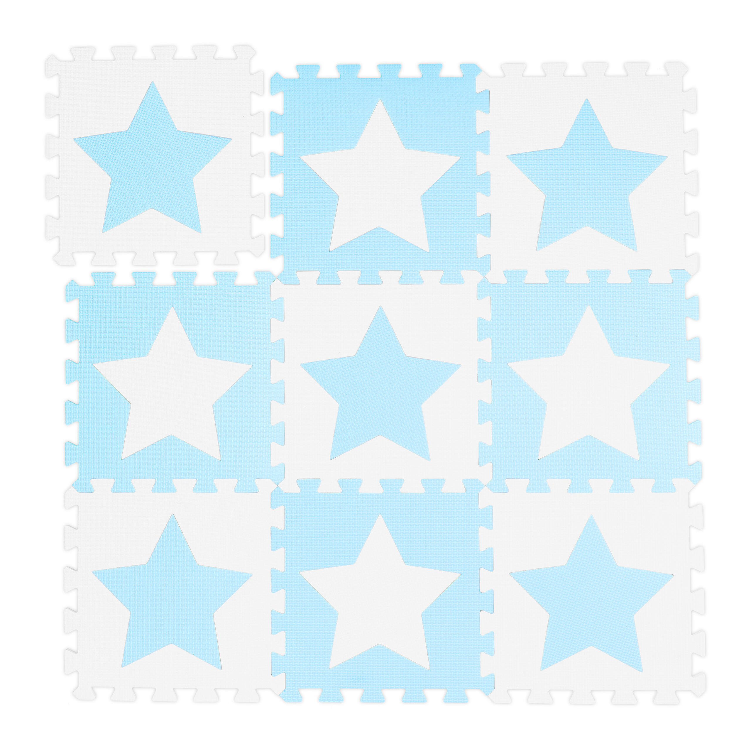 9XPUZZLEMATTE - Blau/Weiß, Kunststoff (32/32cm) - Relaxdays