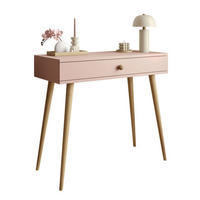 KONSOLE mit Schublade HARMONY Natürlich Rosa - Rosa, Holzwerkstoff (39/90/80cm) - Lookway