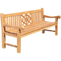 GARTENBANK Teakbank Vuzar Holz Teak Holzbank 220cm - Teakfarben, Holz (220/92/72cm) - DELUKE