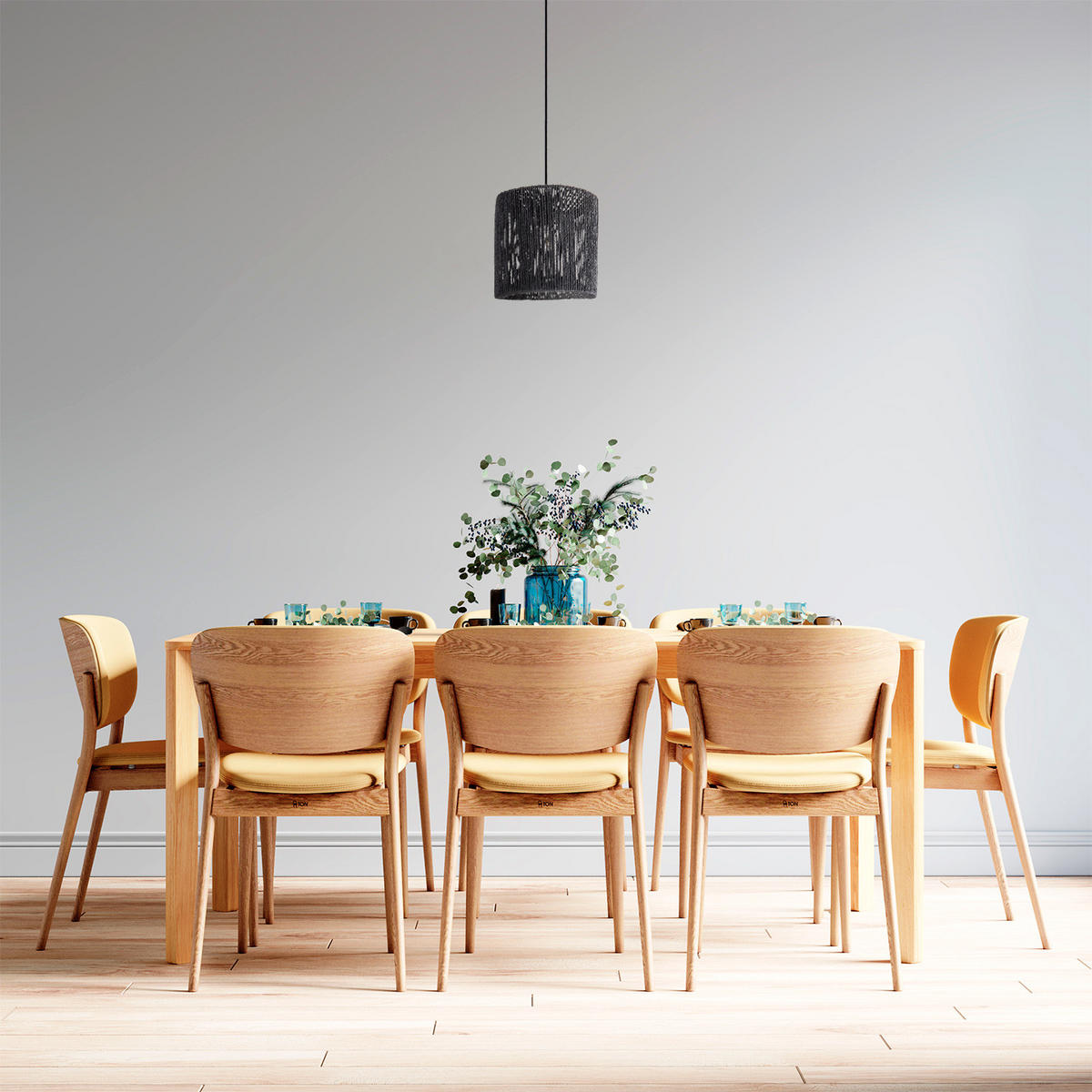 PENDELLEUCHTE Hugo Pd1 Ramira - Schwarz, Metall (33/33/30cm) - Paco Home