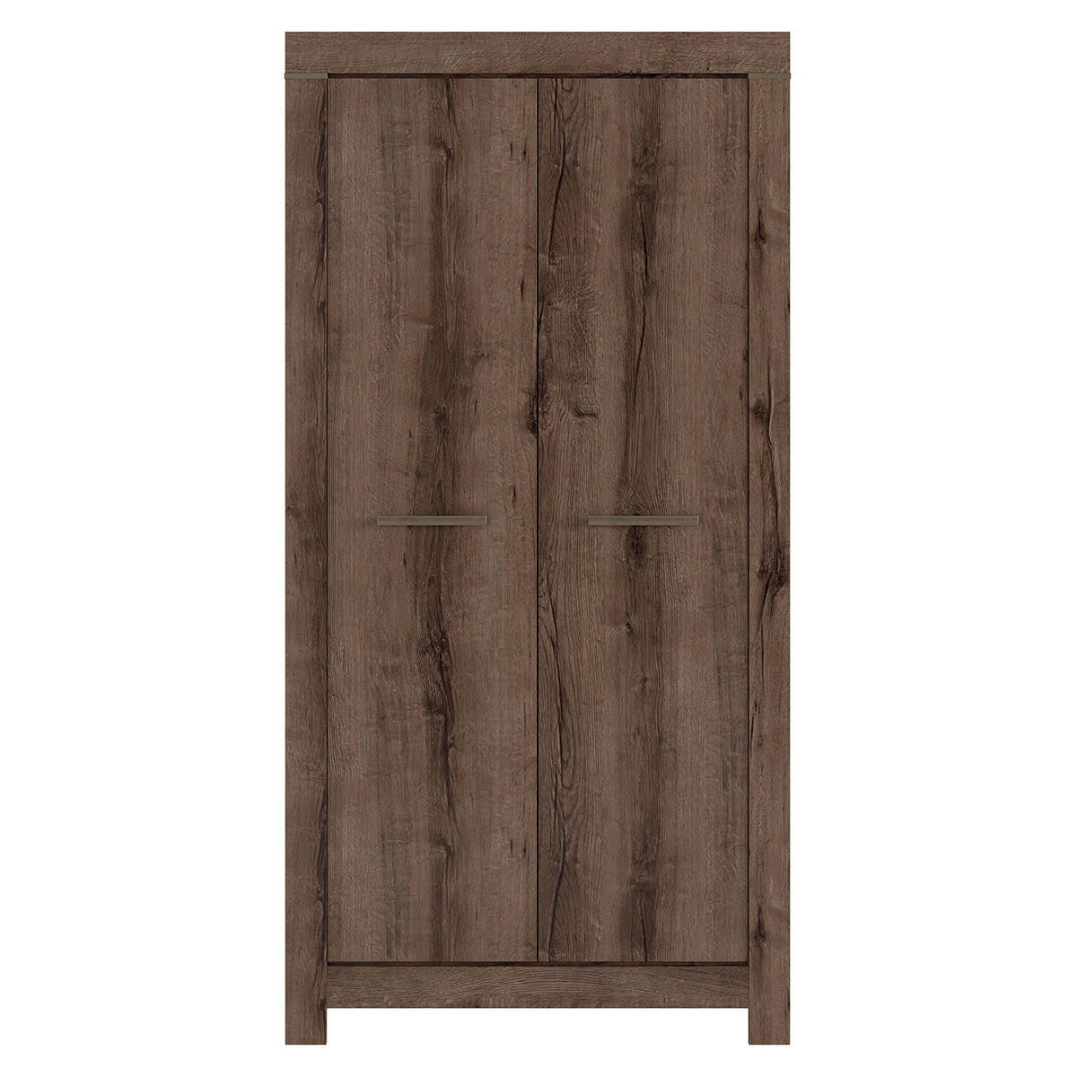 SCHRANK 2 Türen Adam Dunkles Holz - Braun, Holzwerkstoff (98/195/55cm) - Petits-meubles