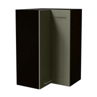 ECKHÄNGESCHRANK Oslo W14/60 Schwarz / Reed Green Matt 60 / 60 / 96cm - Schwarz/Grün, Holz/Holzwerkstoff (60/96/60cm) - Feldmann-Wohnen