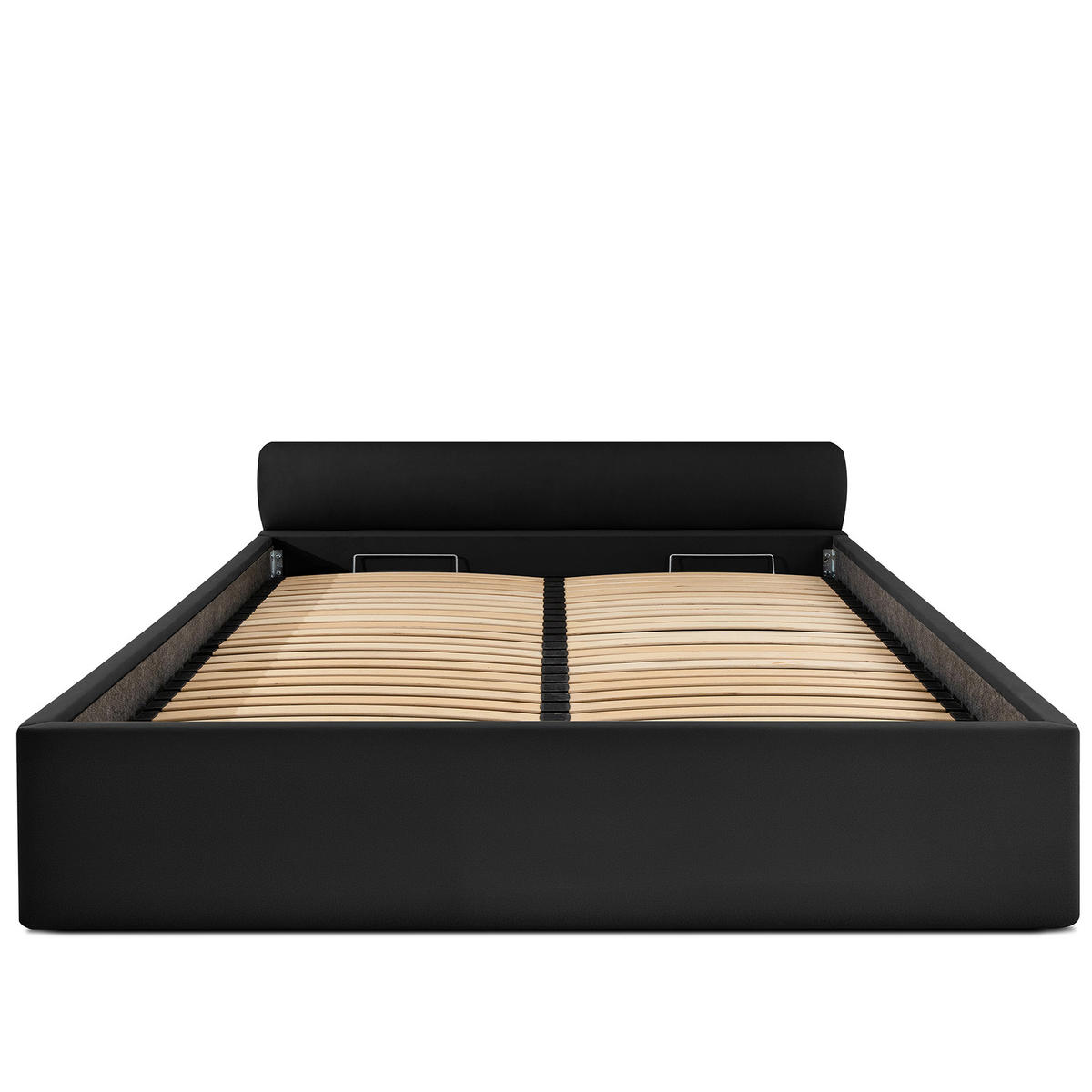 POLSTERBETT LUNEO - Schwarz, Holz/Holzwerkstoff (202/204cm) - KONSIMO®