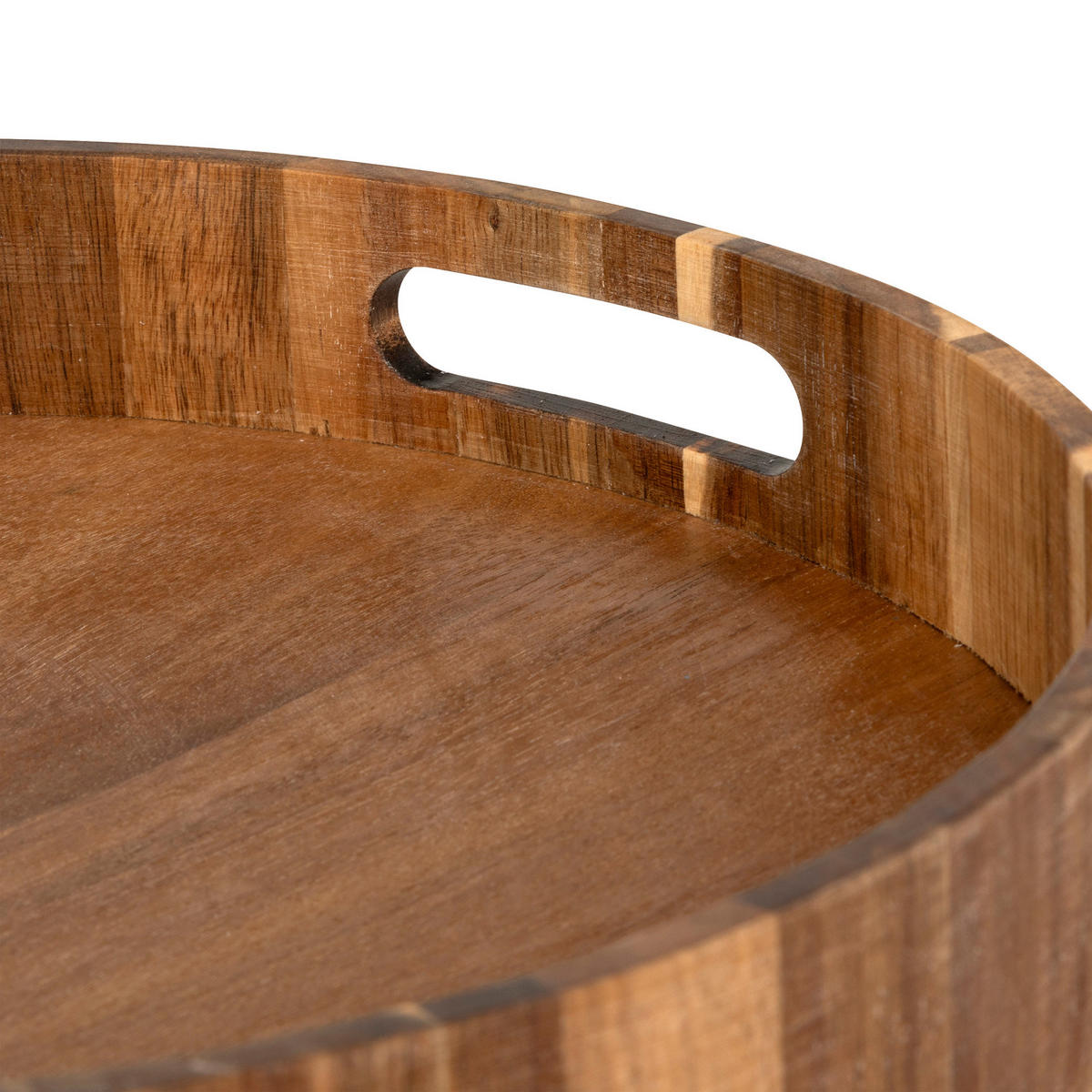 SERVIERTABLETT Tidy Smart rund Braun 35/35/5 cm - Braun, Holz (35/5/35cm) - 5five Simply Smart