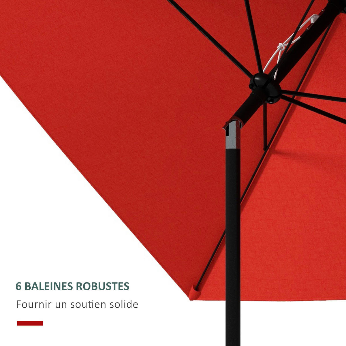 SONNENSCHIRM Rot 290/200/248 cm - Rot, Metall (290/200cm) - PANGIVO