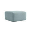 POUF Strukturstoff Blau - Blaugrau/Schwarz, Holzwerkstoff/Kunststoff (75/37/75cm) - Makamii