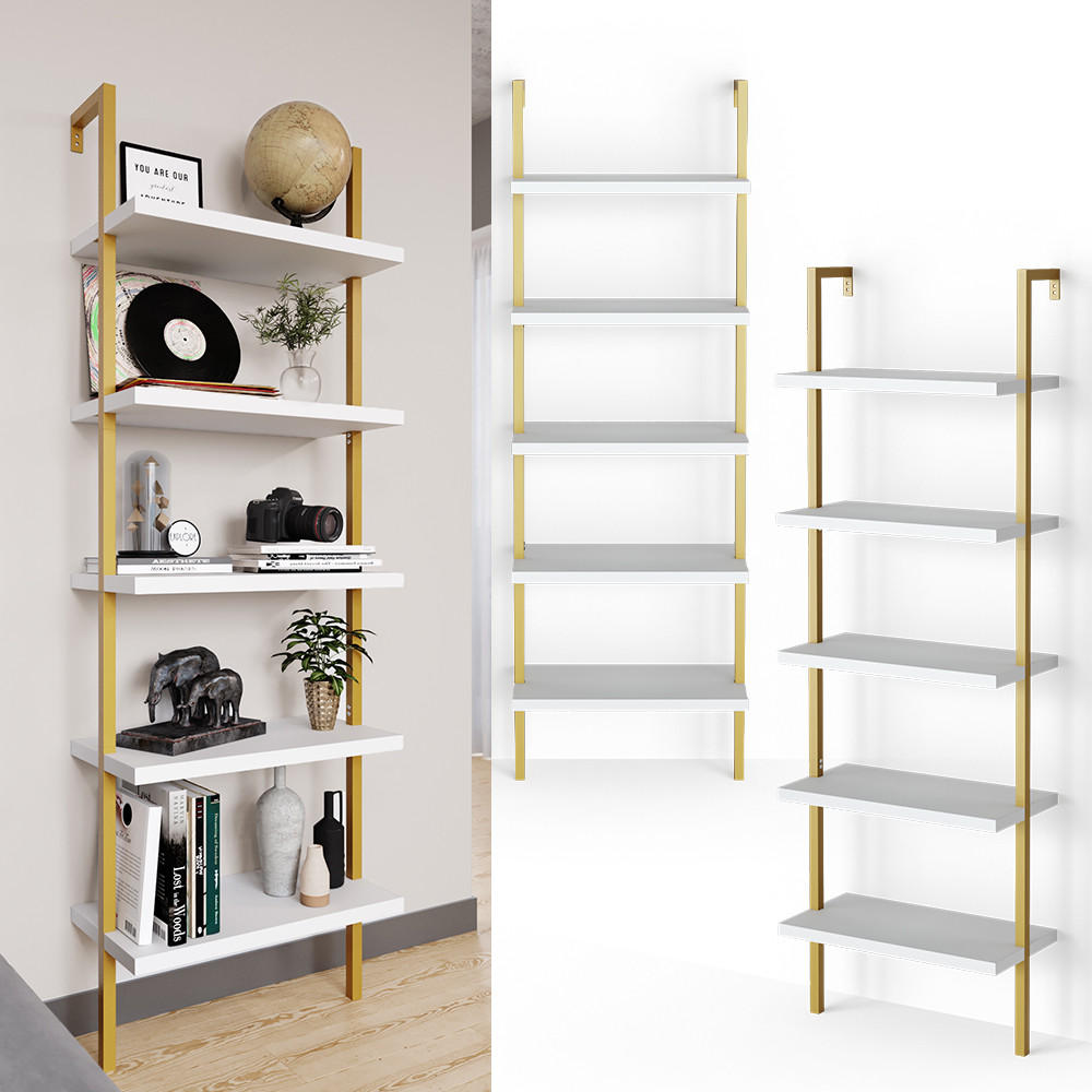 BÜCHERREGAL Ava Weiß 60 x 183 cm - Weiß, Holzwerkstoff (60/183/30cm) - Vicco