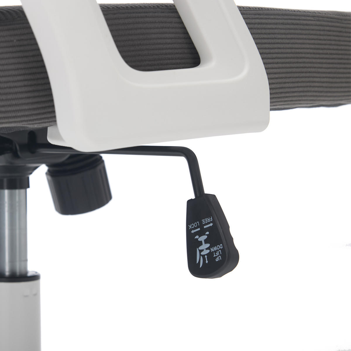 DREHSTUHL DE-41032 mit Netzrücken und verstellbarer Lendenstütze Grau - Grau, Metall (58/108/65cm) - ComfortXL