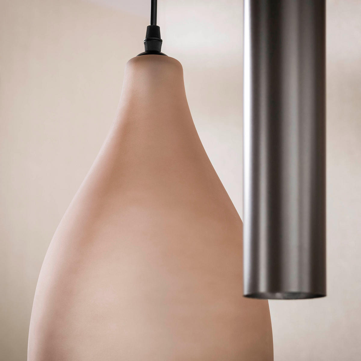 HÄNGELEUCHTE Cocoon Braun 40/105/150 cm - Braun, Glas (40/105/150cm) - Hoyz Collection