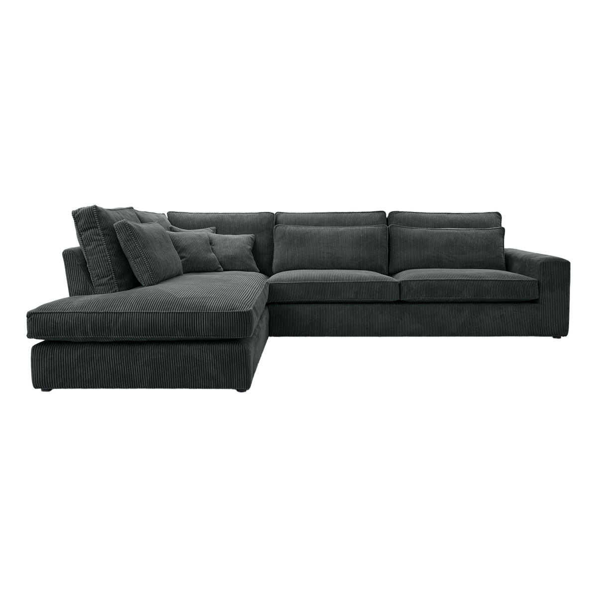 ECKSOFA CAMBO Ohne Schlaffunktion, Dunkelgrau - Dunkelgrau, Textil (314/224cm) - Fedve