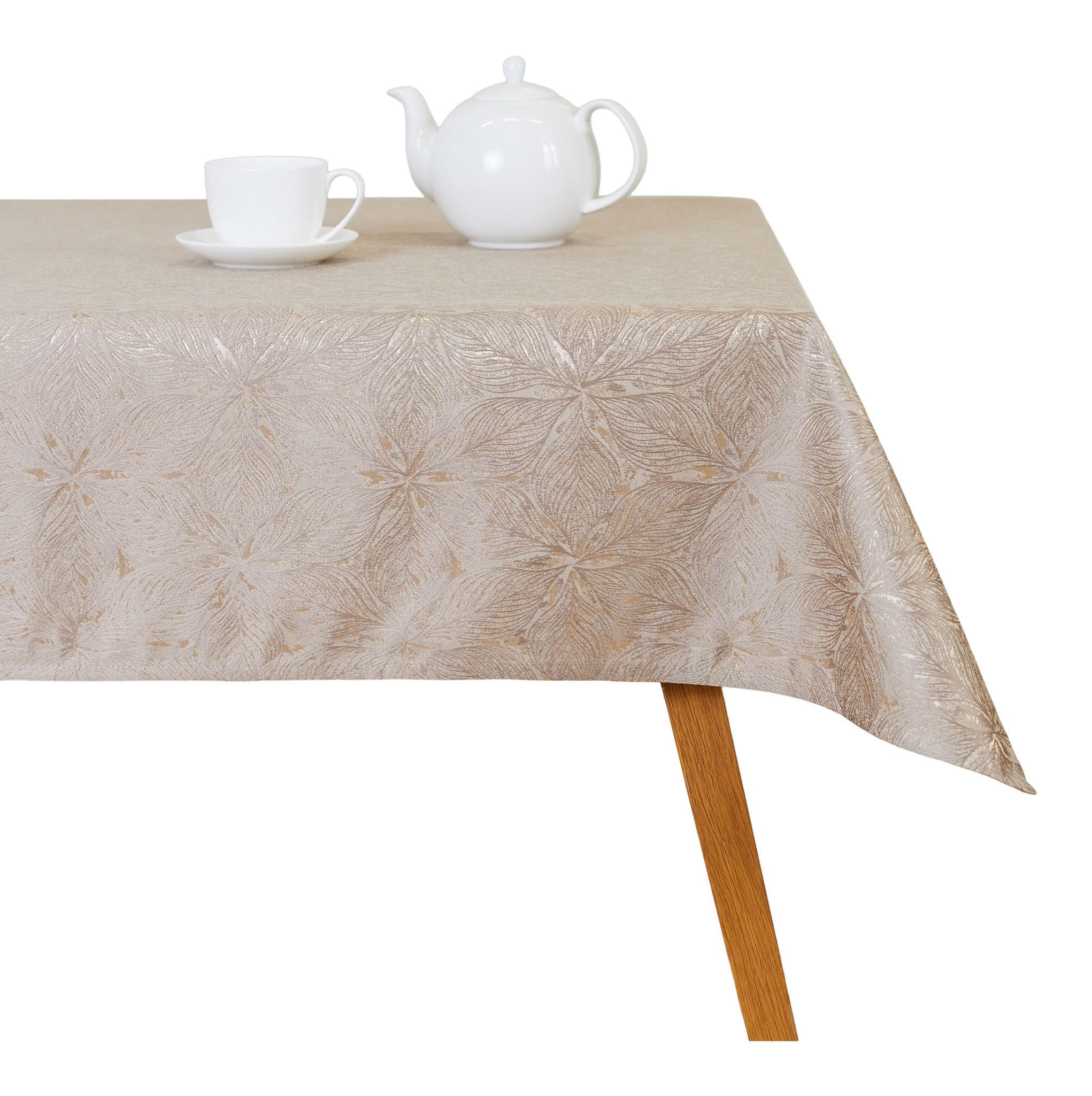TISCHDECKE Redena - Creme, Textil (220/145/1cm) - home&you