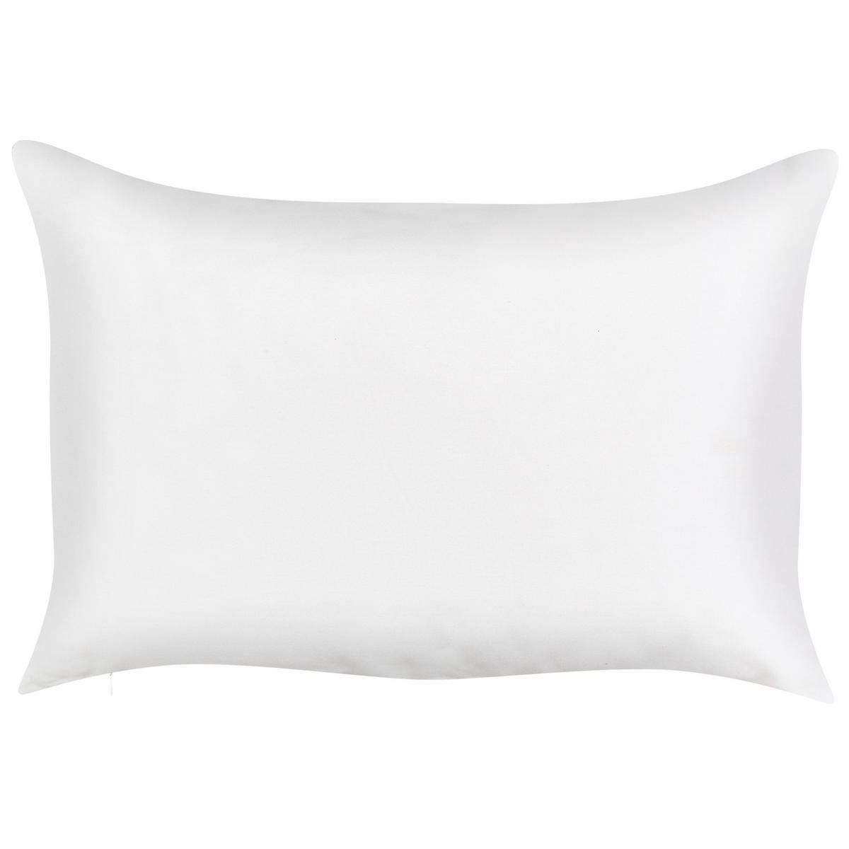 GARTENKISSEN 2er-Set Palmenmuster weiß 40/60 cm Moltedo - Weiß, Textil (40/60cm) - Beliani