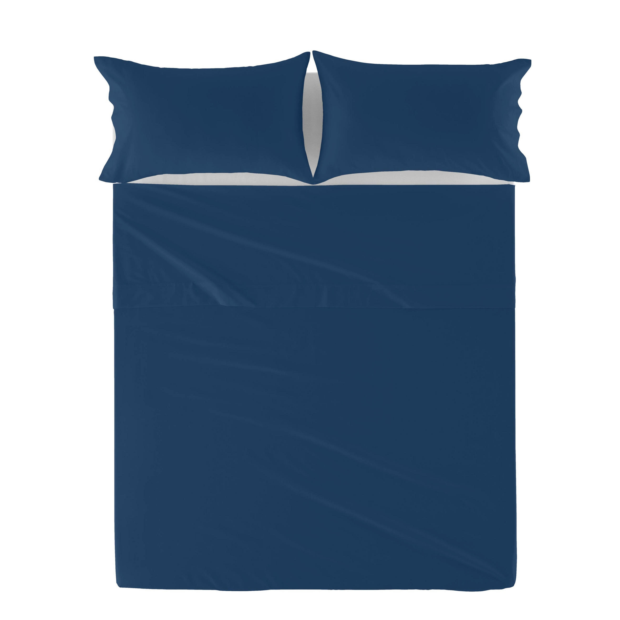 OBERBETTLAKEN basic 180x270 cm dunkelblau - Dunkelblau, Textil (180/270cm) - Happy Friday
