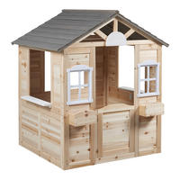 GARTENSPIELHAUS Acciano - Naturfarben/Grau, Holz (113/131/97cm) - casa.pro